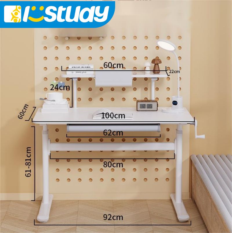 Adjustable Kids Study Table with Ergonomic Design and Storage Drawers (1)