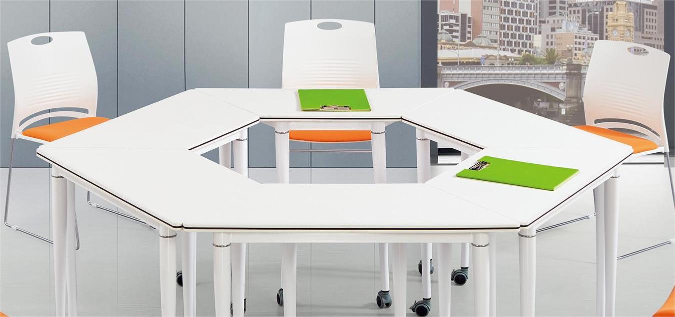 Versatile Triangular Training Table for Flexible Spaces (2)