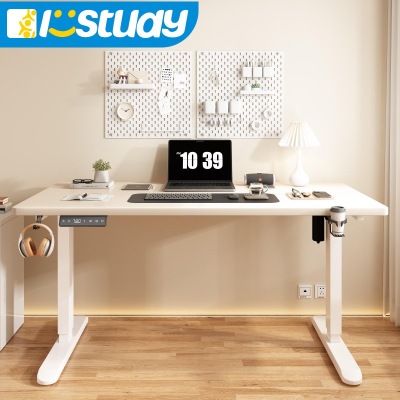 Istudy Childrens Study Desk, Adjustable, White, 1.4m, with Storage Drawer & Ergonomic Chair (5)